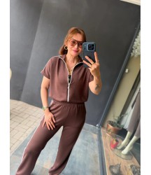 Kadın Fermuarlı Taş Ve şerit Detaylı Ikili Takım