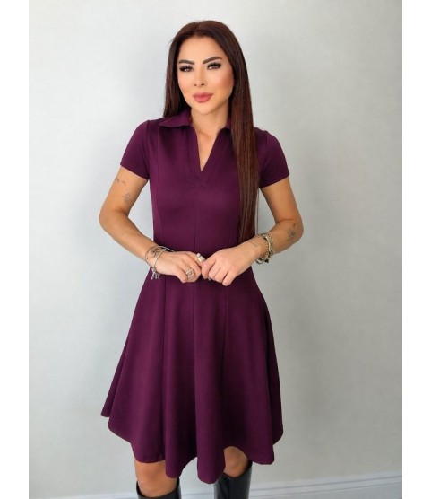 Kadın Kısa Kollu V Yakalı Kısa Modal Elbise