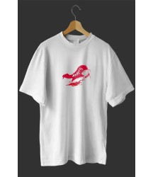 1 Mayıs Emekçiler Günü Baskılı Oversize Bisiklet Yaka T-shirt - Beyaz
