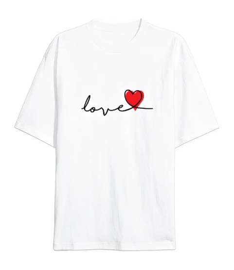 14 Şubat Tişört Sevgililer Günü İçin Özel Tasarım Love Baskılı T-shirt - Beyaz 14 Şubat Tişört Sevgililer Günü İçin Özel Tasarım Love Baskılı T-shirt - Beyaz