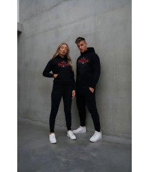 Yılbaşı Merry Christmas Baskılı Oversize Kapüşonlu Sweatshirt Hoodie - Siyah