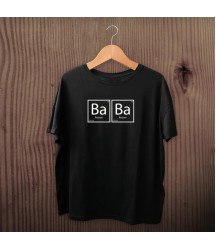 Babalar Günü Hediye Baba Temalı Baskılı Oversize Bisiklet Yaka T-shirt - Siyah