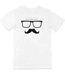 Babalar Günü Hediye Baba Temalı Baskılı Oversize Bisiklet Yaka T-shirt - Beyaz