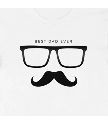 Babalar Günü Hediye Baba Temalı Baskılı Oversize Bisiklet Yaka T-shirt - Beyaz
