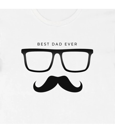 Babalar Günü Hediye Baba Temalı Baskılı Oversize Bisiklet Yaka T-shirt - Beyaz