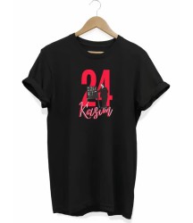 24 Kasım Öğretmenler Günü Öğretmen Hediyesi Baskılı Oversize T-shirt - Siyah