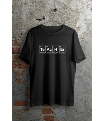 24 Kasım Kimya Öğretmeni Hediyesi Baskılı Bisiklet Yaka T-shirt - Beyaz