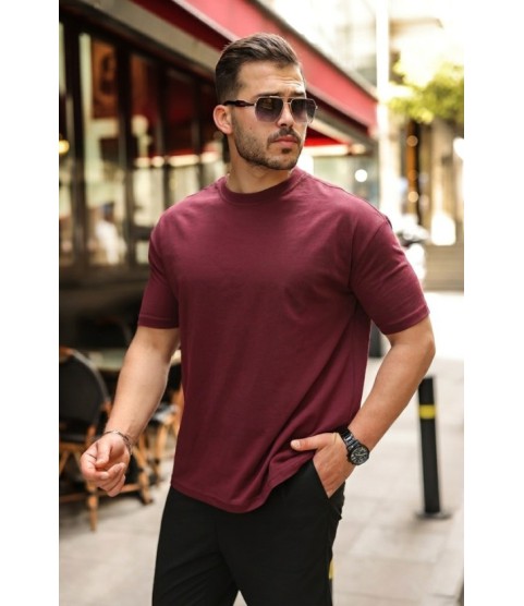 Erkek Kolları Dar Kesim Rahat Kalıp Basic Tişört