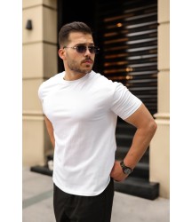 Erkek Kolları Dar Kesim Rahat Kalıp Basic Tişört
