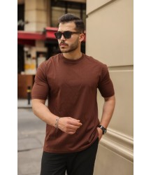Erkek Kolları Dar Kesim Rahat Kalıp Basic Tişört