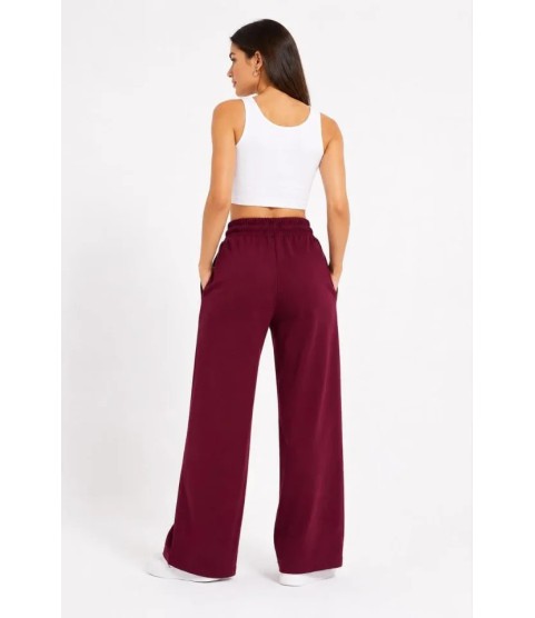 Osy Modal Yumuşak Dokulu Nakışlı Cepli Oversize Bol Paça Eşofman Altı - Bordo Osy Modal Yumuşak Dokulu Nakışlı Cepli Oversize Bol Paça Eşofman Altı - Bordo