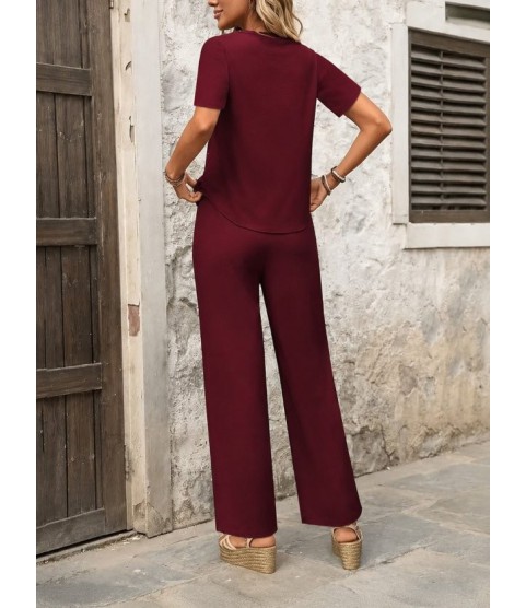 Kadın Kısa Kollu Kayık Yaka önü Asimetrik Detaylı Kısa Sandy Bluz Ve Pantolon Ikili Takım Kadın Kısa Kollu Kayık Yaka önü Asimetrik Detaylı Kısa Sandy Bluz Ve Pantolon Ikili Takım