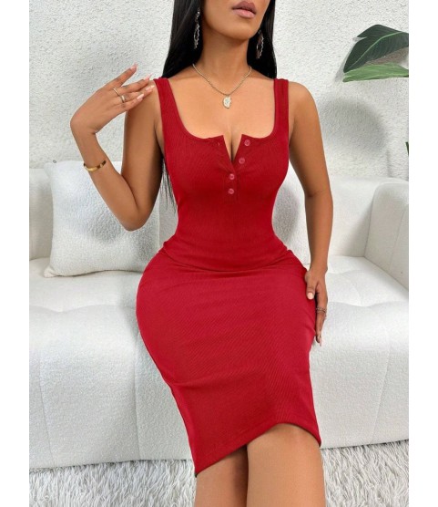 Kadın Askılı Yuvarlak V Yakalı Kaşkorse Midi Elbise Kadın Askılı Yuvarlak V Yakalı Kaşkorse Midi Elbise