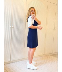 Kadın Kısa Kollu Ve Kalın Askılı Ikili Modal Elbise