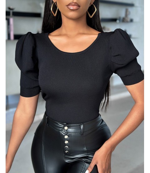 Kadın Kısa Kollu Sırt Inci Ve Kurdela Detay Karpuz Kol Yerli Krep Bluz. 109 Adet Standart Beden Gerisi 3 Beden