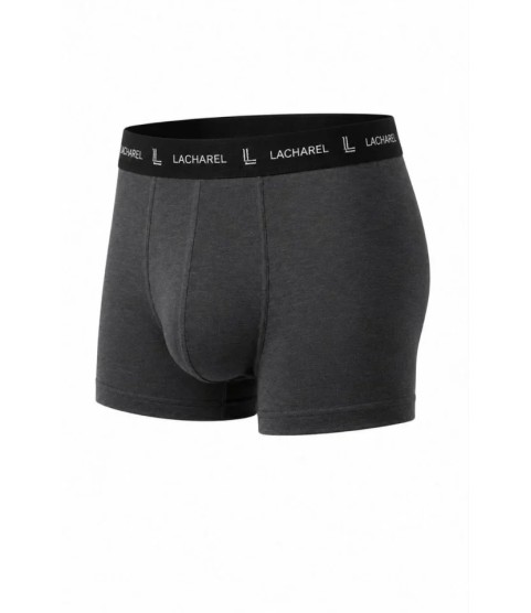 Erkek Likralı Pamuklu Nefes Alan Penye Boxer 3lü Paket - Füme