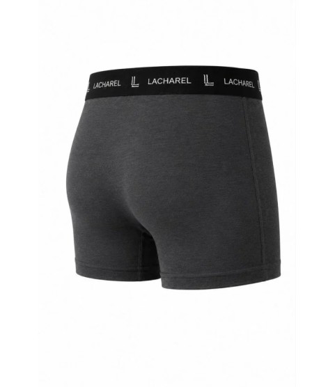 Erkek Likralı Pamuklu Nefes Alan Penye Boxer 3lü Paket - Füme
