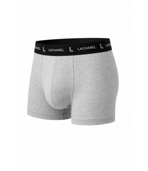 Erkek Likralı Pamuklu Nefes Alan Penye Boxer 3lü Paket - Siyah - Gri - Füme