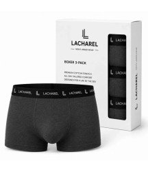 Erkek Likralı Pamuklu Nefes Alan Penye Boxer 2Li Paket - Füme - Gri