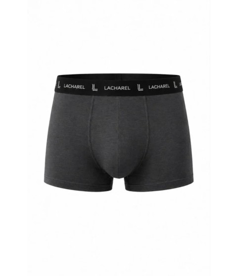 Erkek Likralı Pamuklu Nefes Alan Penye Boxer 2Li Paket - Füme - Gri