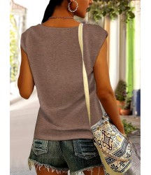Kadın Kısa Kollu V Yakalı Desenli Viskon Bluz