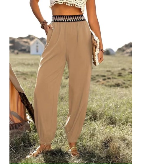 Kadın Yüksek Bel Beli Lastikli Dökümlü Ve Beli şeritli Pera Pantolon