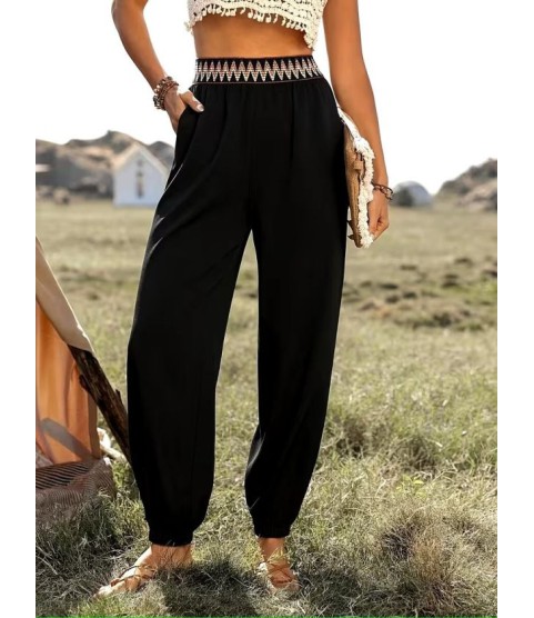 Kadın Yüksek Bel Beli Lastikli Dökümlü Ve Beli şeritli Pera Pantolon