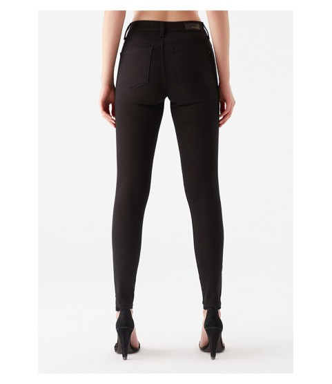 Likralı Yüksek Bel Efsane Kot Pantolon Antrasit Renk 92cm