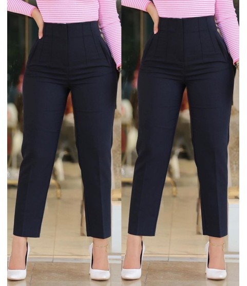 Kadın üste Oturan Paçası Bilek üzerinde Biten Krep Kumaş Kumaş Pantolon 36 (S) - 50 (5XL) Kadın üste Oturan Paçası Bilek üzerinde Biten Krep Kumaş Kumaş Pantolon 36 (S) - 50 (5XL)