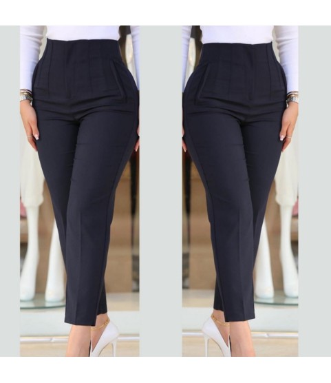 Kadın üste Oturan Paçası Bilek üzerinde Biten Krep Kumaş Kumaş Pantolon 36 (S) - 50 (5XL) Kadın üste Oturan Paçası Bilek üzerinde Biten Krep Kumaş Kumaş Pantolon 36 (S) - 50 (5XL)