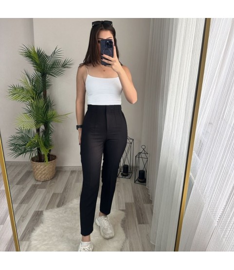 Kadın üste Oturan Paçası Bilek üzerinde Biten Krep Kumaş Kumaş Pantolon 36 (S) - 50 (5XL) Kadın üste Oturan Paçası Bilek üzerinde Biten Krep Kumaş Kumaş Pantolon 36 (S) - 50 (5XL)