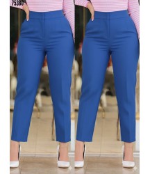Kadın üste Oturan Paçası Bilek üzerinde Biten Krep Kumaş Pantolon 36 (S) - 50 (5XL)