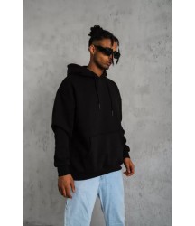 Erkek Düz Kapüşonlu Sweat - Siyah