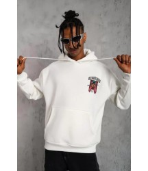 Erkek SCHOOL BOY Baskılı Kapüşonlu Sweat - Beyaz