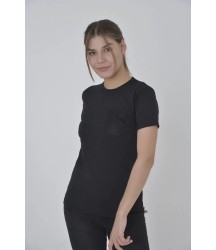 File Cepli Slim Fit T-shirt - Siyah