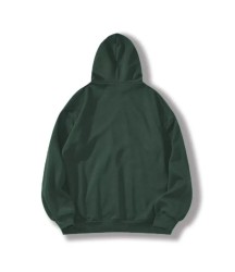 Erkek Düz Kapüşonlu Sweat - Koyu Yeşil
