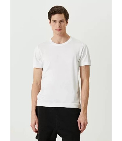 Unisex Basic Bisiklet Yaka Regular T-Shirt - Beyaz
