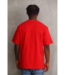 Unisex Baskılı Oversize T-Shirt - Kırmızı