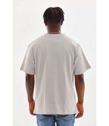 Unisex Baskılı Oversize T-Shirt - Gri