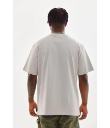 Unisex Baskılı Oversize T-Shirt - Gri