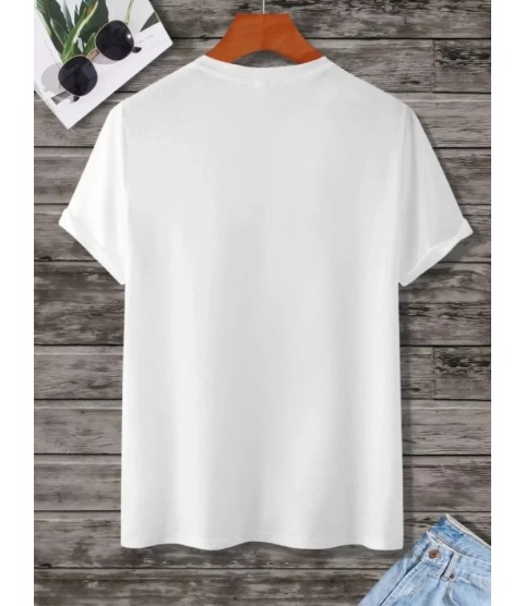 Unisex Baskılı Oversize T-Shirt - Beyaz