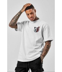 Unisex Baskılı Oversize T-Shirt - Beyaz